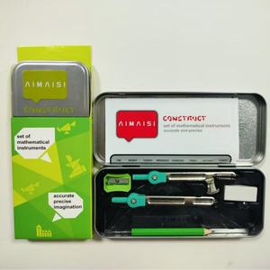 Trousse <span class=keywords><strong>de</strong></span> géométrie métallique 4 couleurs pour enseignant, avec compas 10 pièces, design élégant pour étudiant, haute qualité - Product Image 3