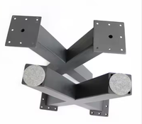 Support de table robuste noir peint adapté à la table à manger, table basse