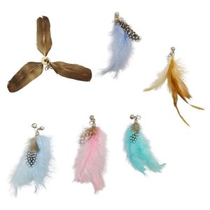 Juego de cabezales de repuesto para varita de plumas con cascabel, juguete de mano para gatos para juego interactivo - Product Image 2