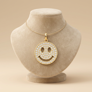 Collier Pendentif Cercle Tendance en Argent 925 Plaqué Or avec Ruban, Diamant de Laboratoire Certifié IGI, Bijou de Luxe, Idéal Cadeau pour Fête - Product Image 1