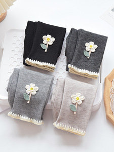 Leggings pour filles, printemps automne, fin, pur coton, pantalon pour bébé, <span class=keywords><strong>enfant</strong></span>, tout-aller, style coréen, style occidental, imprimé, <span class=keywords><strong>blanc</strong></span> enduit - Product Image 6