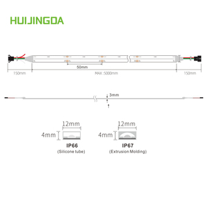 New 12V 24V 720LED/M 10 mét PCB 5m/cuộn IP20 ws2811 IC <span class=keywords><strong>RGB</strong></span> linh hoạt COB <span class=keywords><strong>LED</strong></span> Strip ánh sáng - Product Image 3