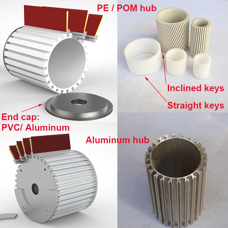 Customized Sander Paper Sisal Roller Brush Wooden Polishing