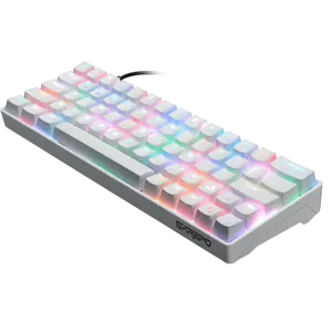 特价批发USB有线键盘游戏玩家首选游戏键盘RGB背光61键迷你机械键盘