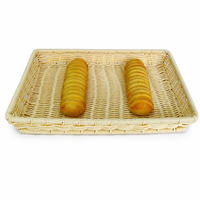 Couverture de protection en rotin PP de qualité alimentaire, anti-poussière et anti-insectes, avec couvercle en acrylique assorti pour panier de service alimentaire de cuisine