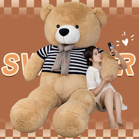 Peluche Ours en Peluche avec Nœud Papillon et Pull, Cadeau de Mariage et d'Anniversaire pour Filles, Grand Ours en Peluche Rembourré en Coton PP