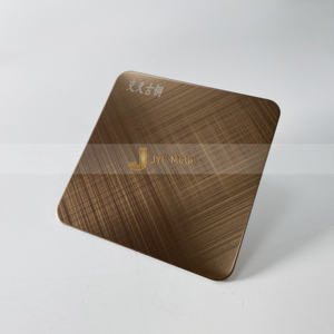 Tôle en acier inoxydable brossé finition PVD couleur surface brossée norme JIS épaisseur 0,5-0,8 mm pliage découpe soudage - Product Image 4