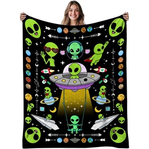 Couverture en flanelle motif couple squelette, couverture de sieste, douillette, chaude et super douce pour l'hiver, impression personnalisée, vente en gros - Product Image 1