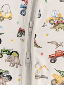 มิโอซิง 	 ชุดรอมเปอร์เด็กพิมพ์ลายไดโนเสาร์พรีเมียมสำหรับทุกฤดู เนื้อผ้านุ่มยืดหยุ่นจากใยไผ่ ซิปคู่ มีสินค้าพร้อมส่ง ขายส่ง - Product Image 4