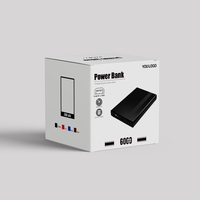 Boîte d'emballage personnalisée avec logo, en carton blanc imprimé, pour batterie externe, chargeur portable