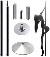 ZJFIT Sport Fitness Private Label Portable Stripper Outfits Pole Dance Dancing Tube Pole with Stage Accessories