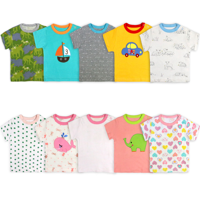 Случайный 2019 Новое поступление Летняя хлопковая детская футболка на заказ