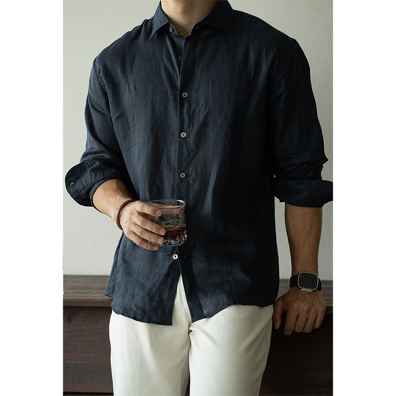 Blue Long-Sleeved Shirt