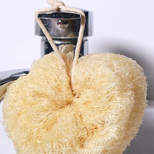 Brosse de bain longue en loofah, en soie naturelle faite à la main, pour un nettoyage confortable et écologique, avec boule de bain en pulpe de melon - Product Image 2