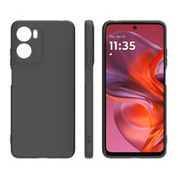 Téléphone portable noir mat Softcover TPU étuis de protection arrière pour téléphone portable pour Motorola Moto G05 E15
