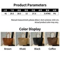 Tas Tangan Besar Chic untuk Wanita, Tas Selempang Desainer Fashion, Tas Jinjing, Tas Kulit Besar Model Terbaru