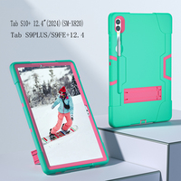 Samsung Galaxy Tab S12 Plus 2026 12.4 inç plastik ve silikon kombinasyonlu koruyucu kılıf standlı
