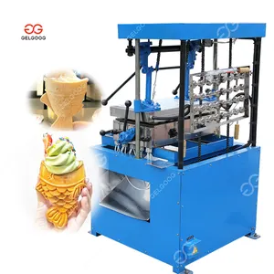 Açık ağız Taiyaki Waffle balık şekli dondurma koni makinesi