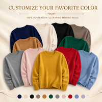 Pull en cachemire et laine de chèvre tricoté pour femme, col rond, avec fentes latérales, personnalisable avec logo OEM HOSYN
