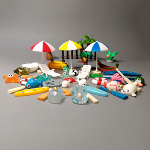 Figuritas de Barco con paisaje de playa Artificial al por mayor, decoración de jardín Zen de hadas de peces, acuario, casa de muñecas, juguetes en miniatura, artesanía de plástico - Product Image 5