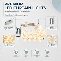 Guirlandes lumineuses LED en fil de cuivre avec télécommande USB 8 modes, lumières féériques décoratives pour les fêtes de Noël