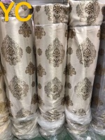 Tissu d'ameublement en jacquard, fil teint, brocart, pour rideaux, rouleau pour le marché africain