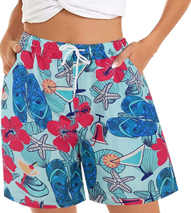 Meilleure qualité Shorts à impression haute pour femmes confortable élastique respirant écologique séchage rapide nylon/coton décontracté nouveau Design - Product Image 3