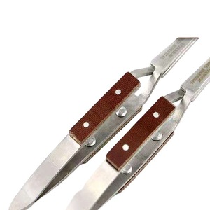 Wooden handle stainless steel rebound <b>clip</b> for jewelry; gourd <b>clip</b>; figure-eight <b>clip</b>; fine-tipped, curved, or straight-tipped - Product Image 3