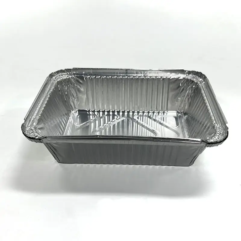 Bandeja de alumínio para alimentos, recipiente descartável de alumínio para alimentos, bandeja retangular com tampa, 10 20 50 peças