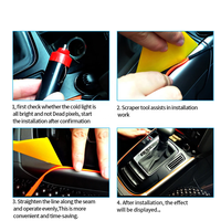 Accessoires d'éclairage automobile RGB 5m, éclairage d'ambiance pour voiture, fil néon, kit de voiture, bande de fil électrique LED pour l'intérieur