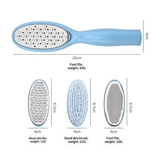 Set di 4 Lime per Piedi in Acciaio Inox con Manico in PP, Raschietto per Piedi, Lima per Calli, Strumento per Pedicure - Product Image 2
