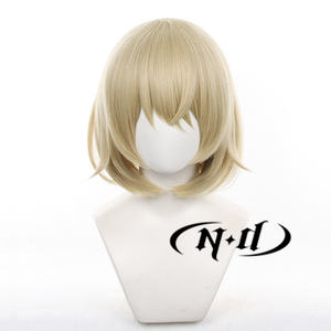 Peluca de pelo para cosplay de ND Falin Touden, peluca corta de color rubio ceniza para disfraz de Anime Delicious Dungeon, fiesta temática de Halloween - Product Image 3