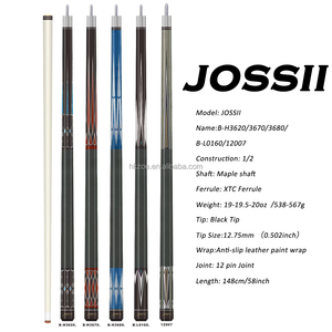 JOSSII Juego de 2 Palos de Billar de 58 Pulgadas, Palos Profesionales de Arce Canadiense con Eje de Baja Deflexión de 12.75mm para Bar o Casa - Product Image 1