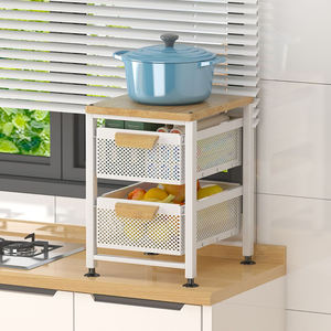 沙龙手推车工具化妆盒手推车厨房美容手工美甲手推车轮子水果蔬菜储物篮抽屉 - Product Image 3