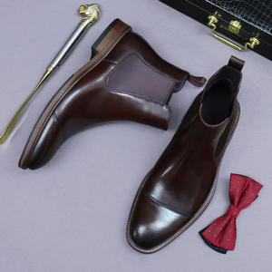 Botas de cuero de estilo inglés para hombre, hechas de cuero genuino de alta calidad, son zapatos casuales adecuados para cualquier ocasión. - Product Image 6