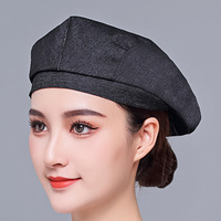 Nouveau Denim Béret Chapeau Chef Serveur Travail Avant Cap Restauration Unisexe Restaurant Hôtel Utilisation Accessoires En Stock 7 Jours Échantillon Plomb