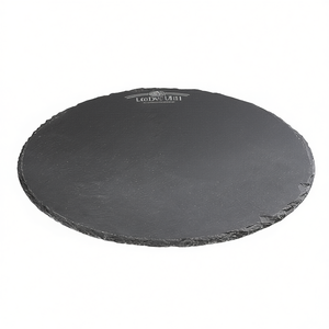 Plateau de service rond en ardoise 30 cm pour la présentation de fromages et de légumes - Product Image 2