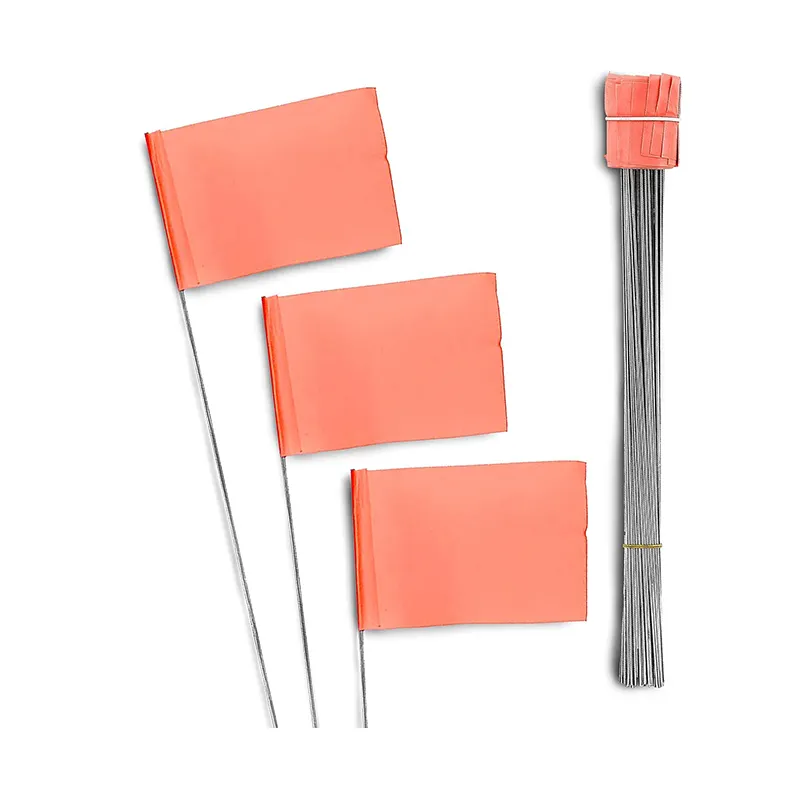 Wholesale custom mini 4*5 inches marking flags Small Thin Survey Flags For Yard irrigation