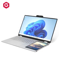 Laptop layar ganda pabrik 15.6 "7" Display Quad Core N150 16GB 1TB SSD bisnis kantor 2 layar sentuh Notebook
