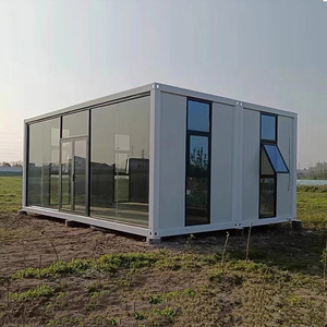 Casa contenedor de paquete plano prefabricada de montaje rápido, edificio de hotel de oficina móvil prefabricado para uso en centro comercial, panel sándwich - Product Image 4