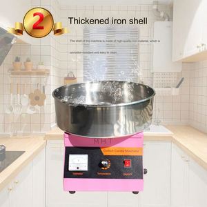 Máquina automática para hacer algodón de azúcar de 220V con tazón de acero inoxidable y cuchara para azúcar, para restaurantes e industrias minoristas, nueva condición. - Product Image 5