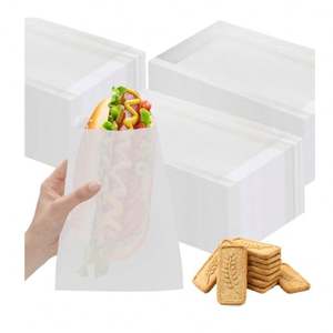Bolsas de Papel para Alimentos, Resistentes a la Grasa, con Fondo Puntiagudo, para Pasteles, Sándwiches, Dulces, Galletas - Product Image 1