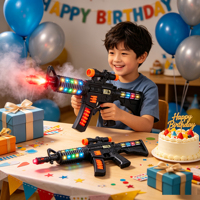 Pistolet électrique pour enfants M16 avec son, lumière, vibration, fonctionne sur piles, jeu de tir pour garçons, jouet de simulation, cadeau