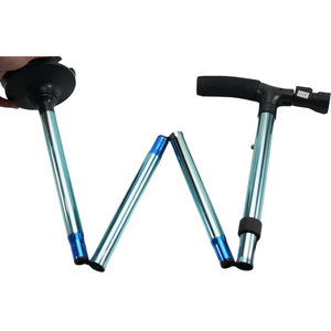 Béquille pliable réglable en aluminium pour canne à pied pour personnes âgées ou handicapées pour le confort et la commodité - Product Image 1