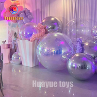 HUAYUE Boules Disco Gonflables Amusantes Flottant PVC Sphère de Fête Ballon Globe Festival Décoration Suspendue Boule à Miroir Gonflable
