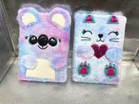 Carnet de notes mignon et moelleux en forme de chat, couverture rigide, papeterie, cadeaux, pour étudiants, couverture en papier, style bureau, carnet en peluche