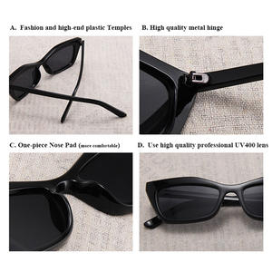 Lunettes de soleil œil de chat QY4259 unisexes, monture PC, protection UV400, mode, voyage, conduite - Product Image 2