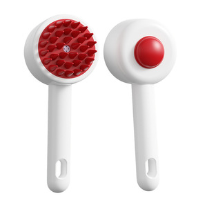 <b>Pet</b> Massage Bath <b>Brush</b> Gray Red TPR Dog Grooming Tool - Product Image 5