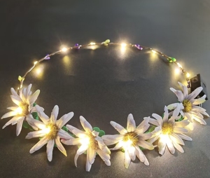 Diadema de Flores LED, Diademas de Flores Luminosas, Coronas Florales Brillantes para Bodas, Fiestas en la Playa, Cumpleaños, Cosplay - Product Image 4