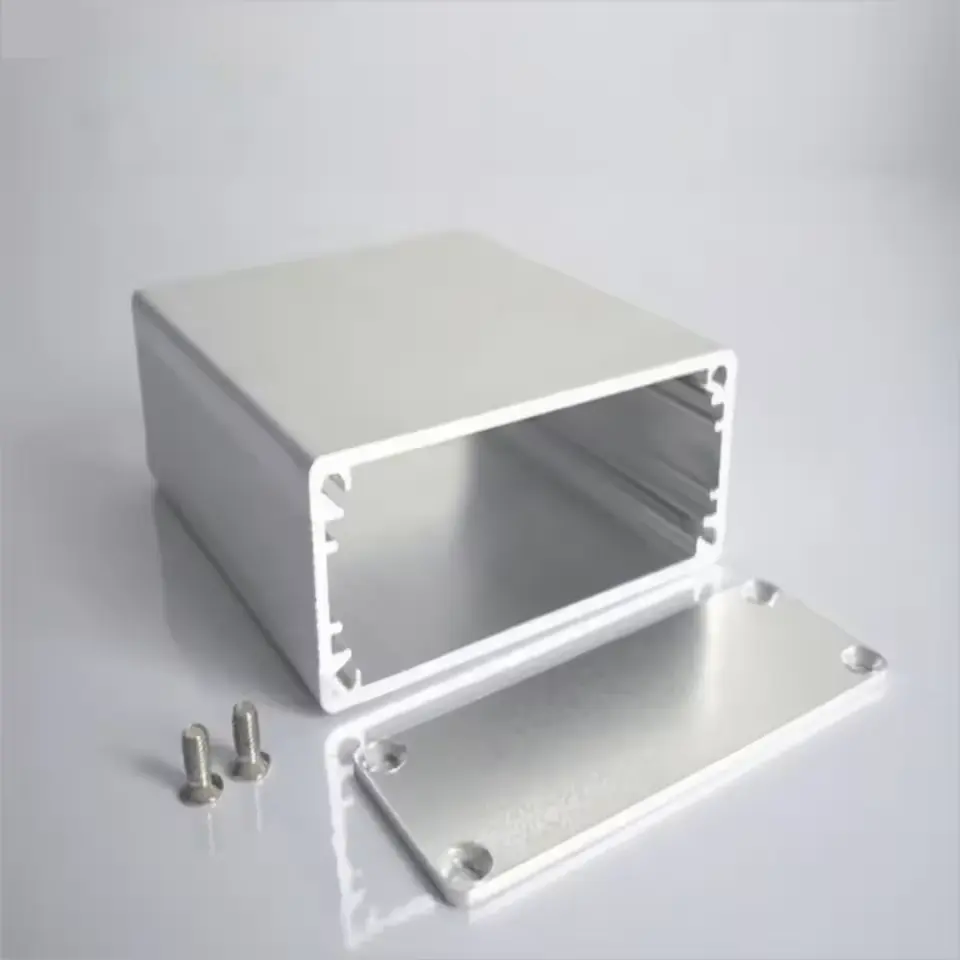 Cangkang elektronik aluminium ekstrusi kandang elektronik/penutup ekstrusi aluminium kotak perumahan PCB 104*28mm